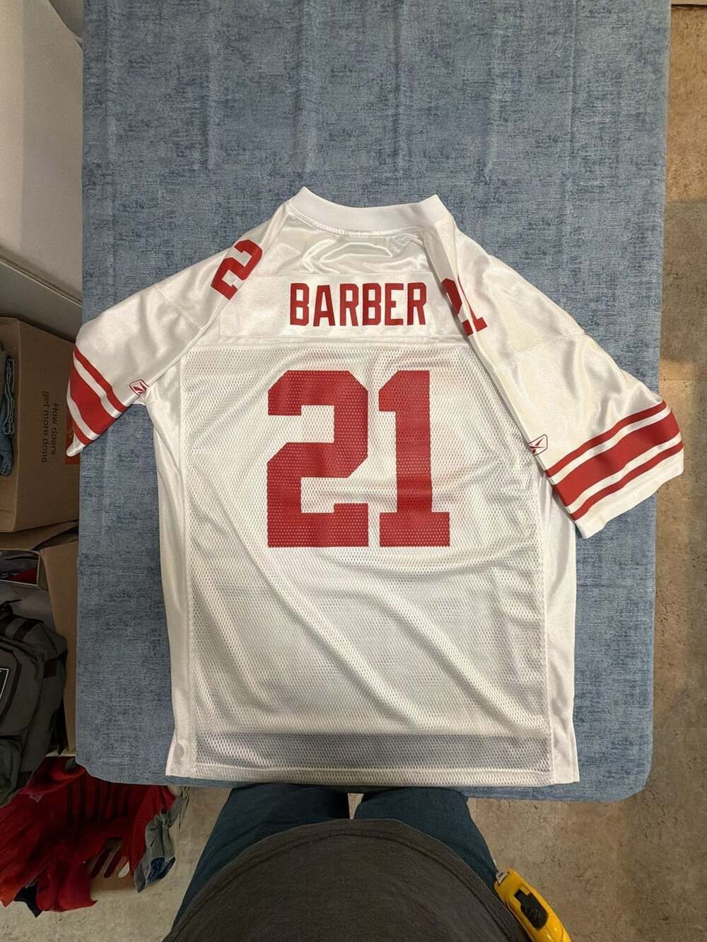 Reebok NFL Equipment New York Giants #21 White Jersey Men's Size XL